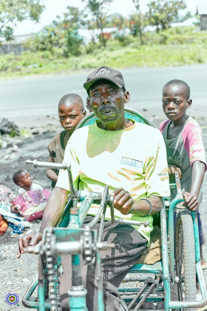 A disabled person ready to recieve a presence from Bsaved organisation, Health & Well-being Program