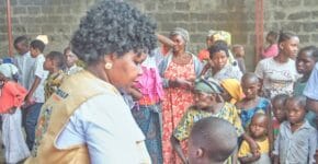 A motivated team member seen doing what she is best atpromoting and supporting the distribution of the resources 3