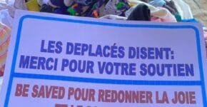 A poster ofAppreciation from the displaced people to besaved charity organ 3