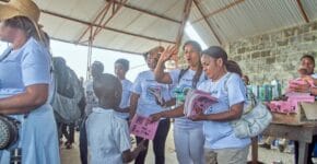 Besaved members serves school materials in Goma 3