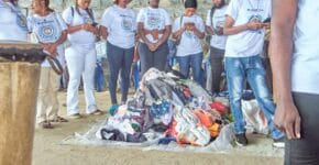 Caption of the team members volunteers ready to start serving to the children in the camp 3