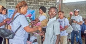 Serving process to the children in Goma 1